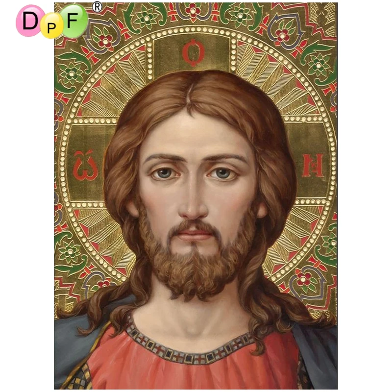 DPF DIY Jesus 5D wall painting diamond cross stitch embroidery masaic kit crafts full square home decor | Дом и сад
