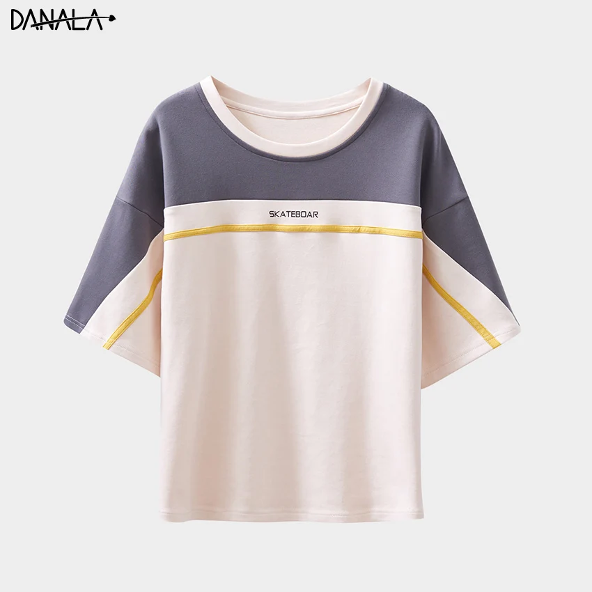 DANALA/100% хлопковые повседневные женские пижамы летние комплекты для сна с