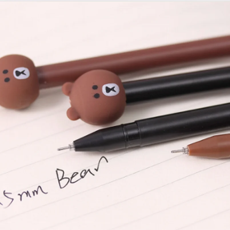 300pc Kawaii Animal Bear Gel pen Cute Plastic Stationery For Kid Writing Office School Supplies Gift | Канцтовары для офиса и