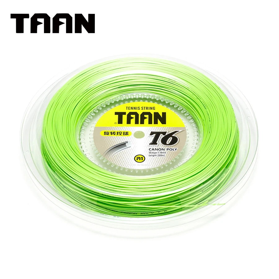 TAAN T6 Tennis Racket String 200m Reel Strings 1.18mm Blue Green Accessories for Sport Trainer |