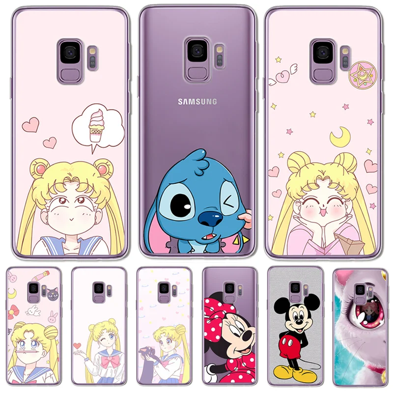 Mickey cartoon case cover For Samsung Galaxy J2 J3 J5 J7 J6 J8 Grand Prime G530 EU Pro Note 8 9 2016 2017 2018 Sailor Moon cute |