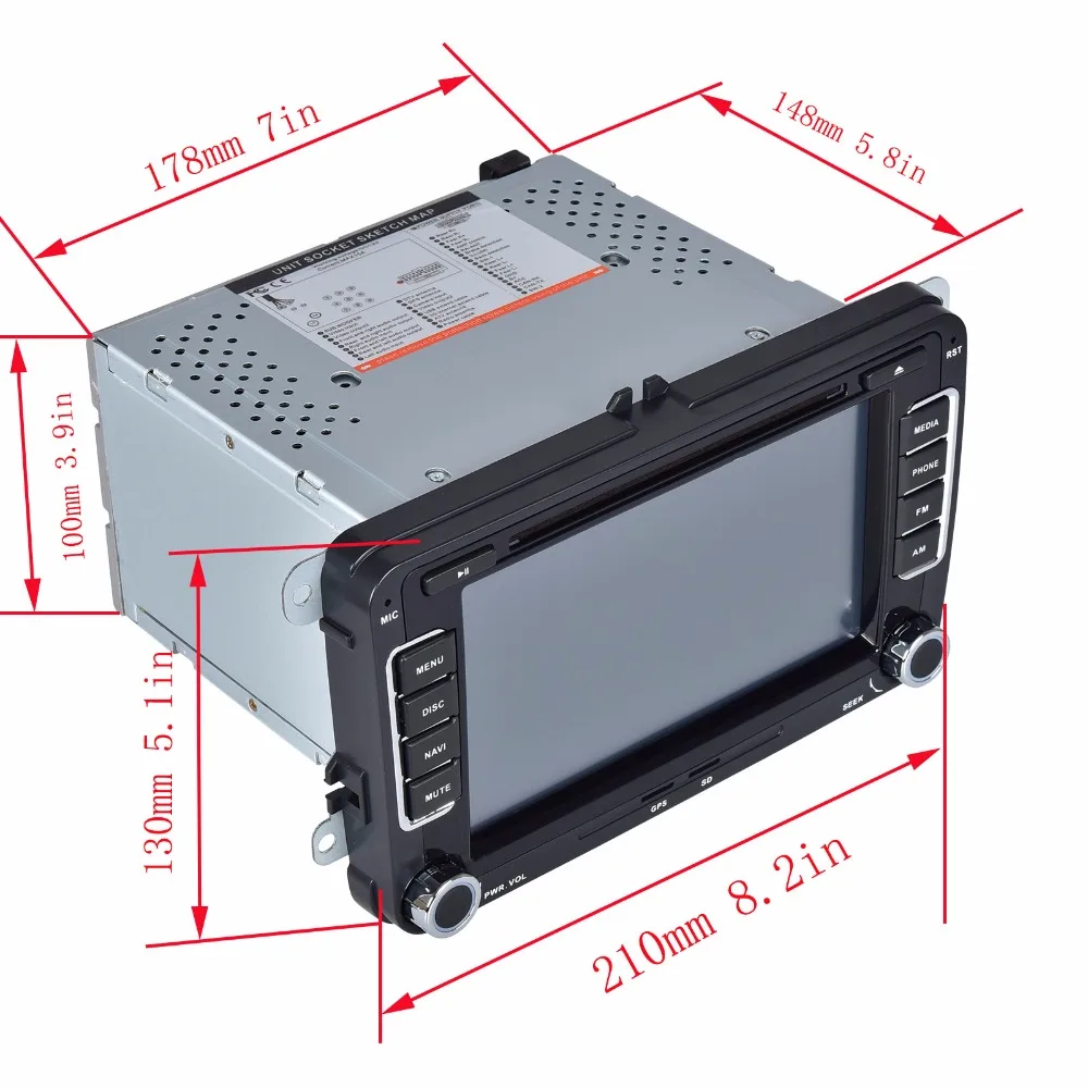 Четырехъядерный процессор 1024*600 Android wifi 7 &quotв тире Автомобильный dvd плеер gps nav для