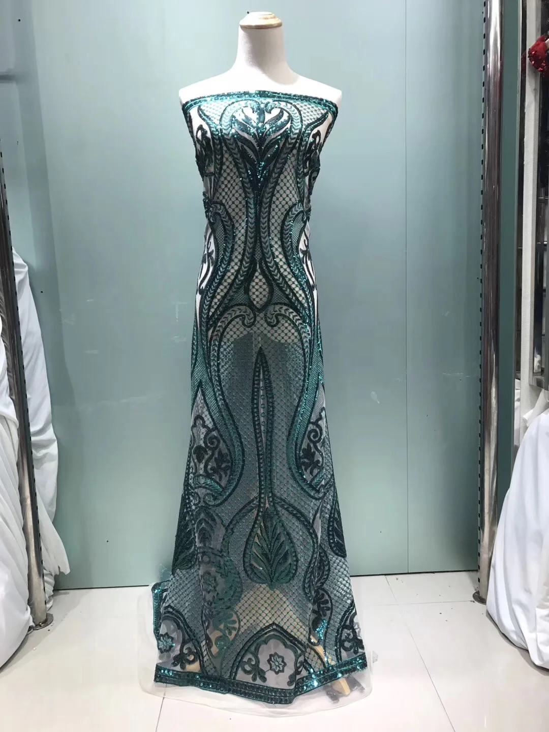 Нигерийская кружевная ткань 2019 Высококачественная африканская благородная