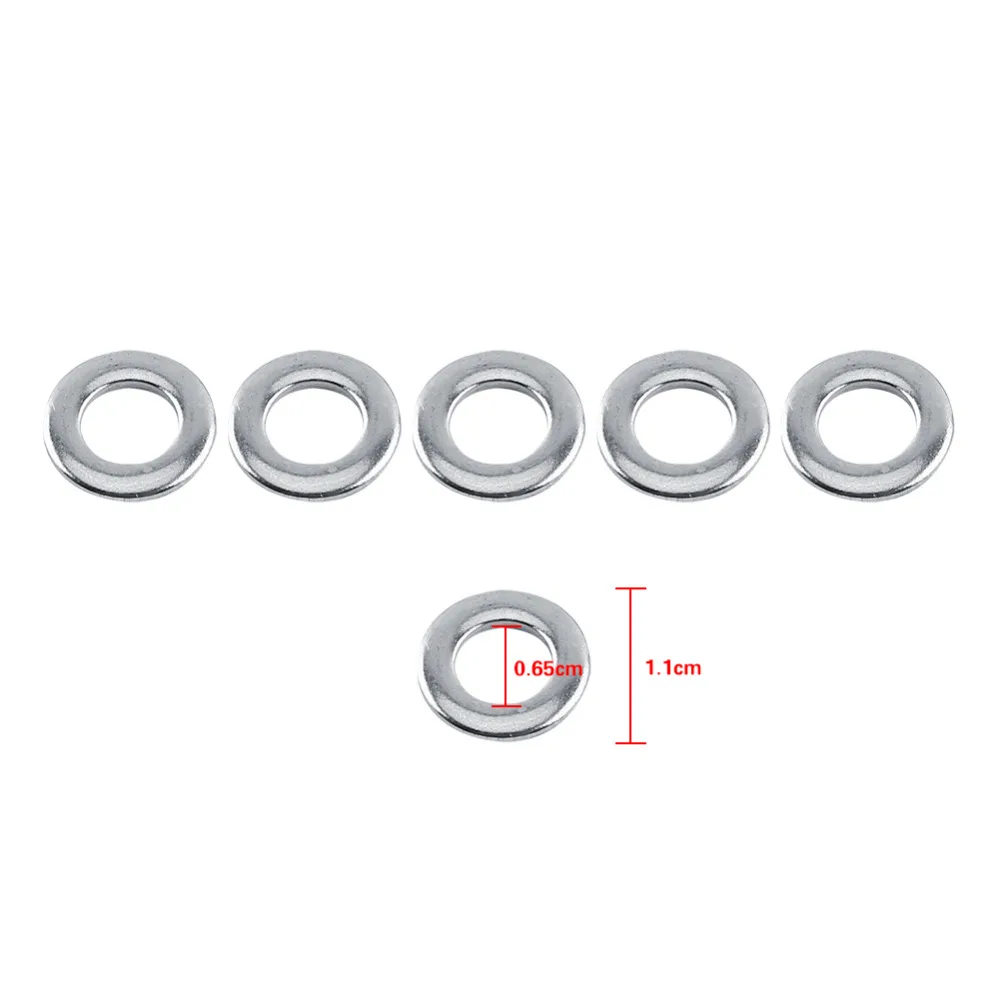 100 шт./лот 304 шайбы из нержавеющей стали Метрическая плоская шайба набор для