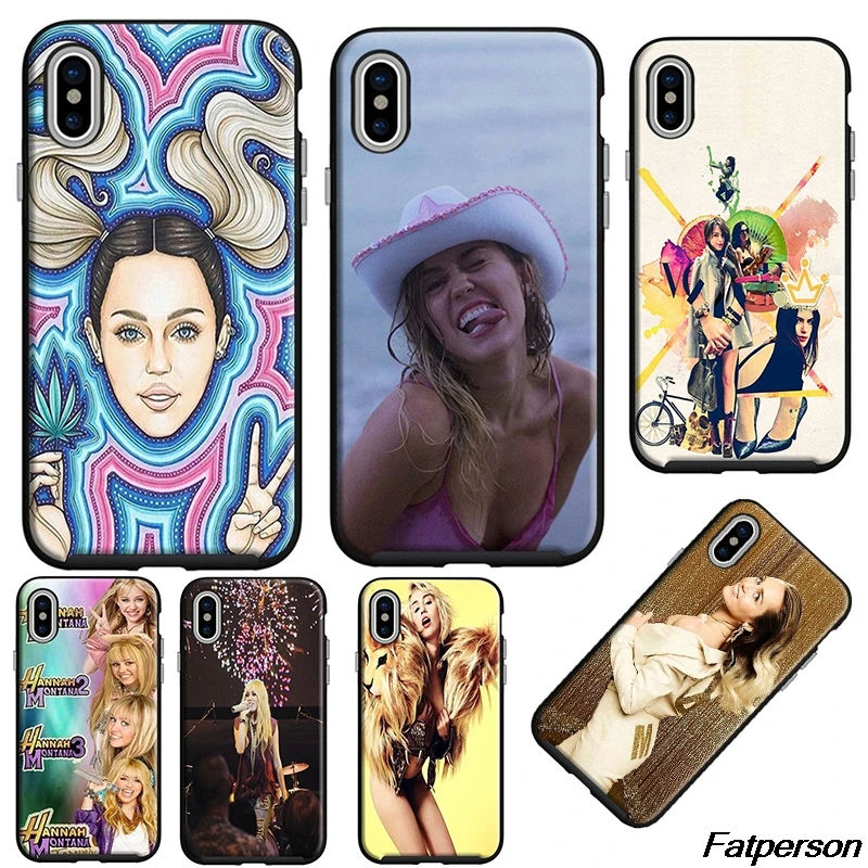 Miley Cyrus черный мягкий силиконовый чехол для телефона из ТПУ Apple iPhone 8 8plus 7 7plus X10 6 6splus