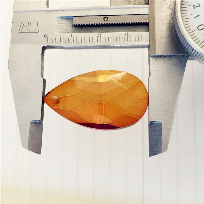 

100pcs Chandelier Crystal Pendant 38mm Tea Almond Teardrop Prism Lamp Parts Pendant Crystal Glass Suncather Free shipping
