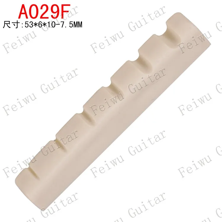 2 шт. Lvory белые пластиковые 6 струнные бас гитары гайки Размер 53x6x10 7.5mm A029F|Детали и