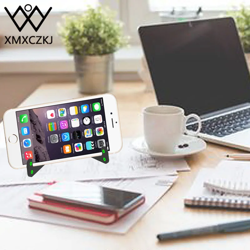 XMXCZKJ универсальная v-образная форма Hands Free Пластиковая Складная Настольная подставка для мобильного телефона и планшета держатель для мобильного телефона