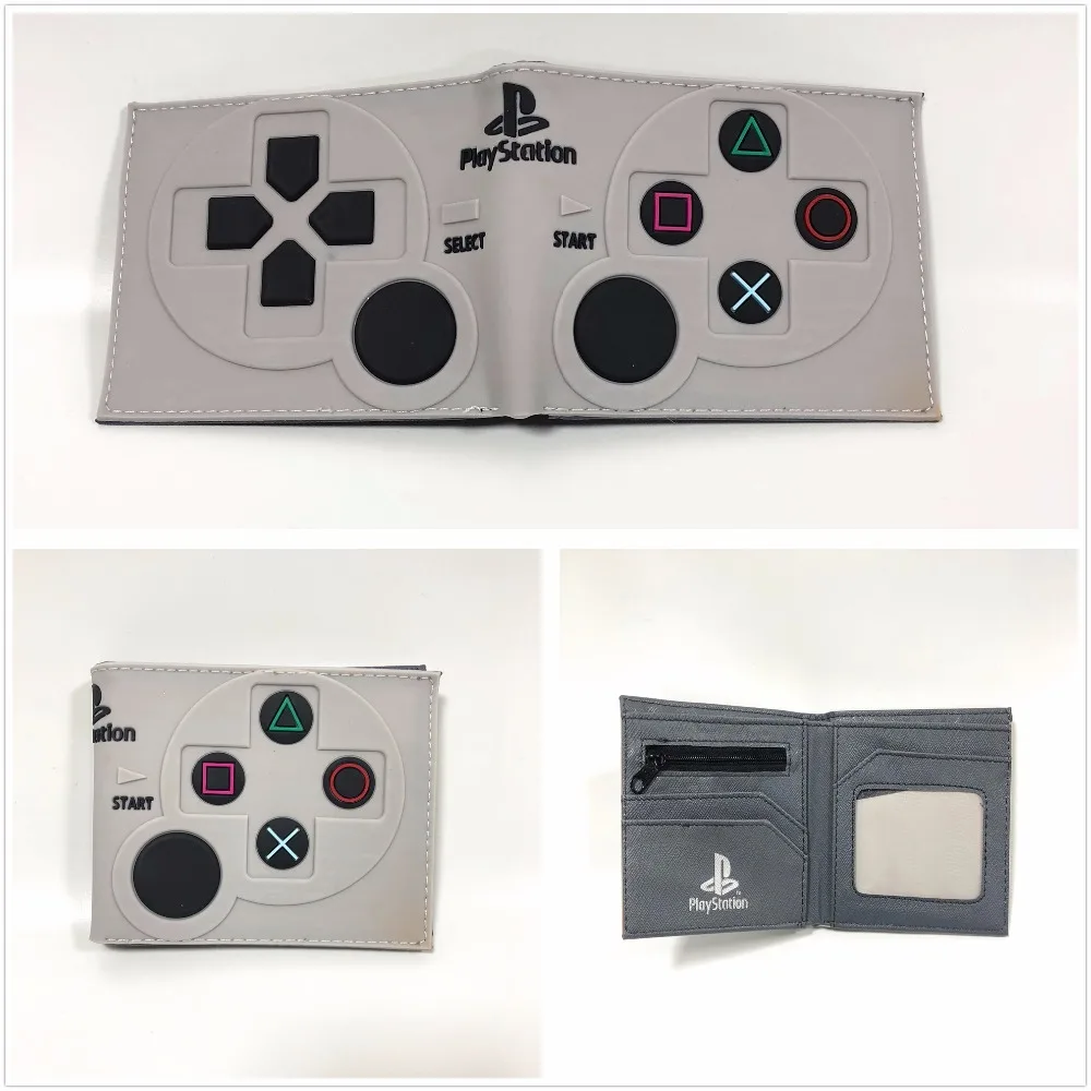 Игровой playstation 4 кошелек короткая сумочка из ПВХ ID card holder 3D Touch W958Q|Мужские