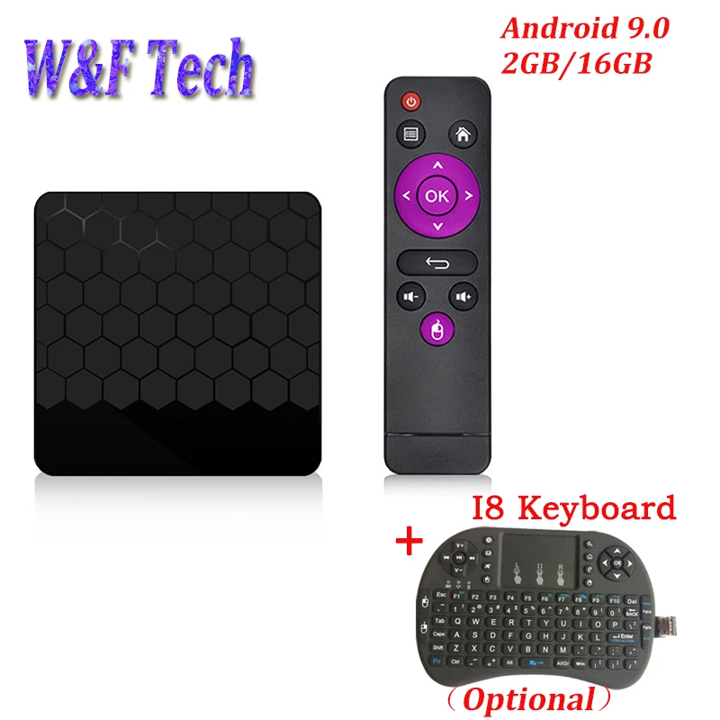 Android 9 0 ТВ бокс 2 Гб 16 Rockchip RK3328 четырехъядерный 4G WIFI 4K H.265 медиаплеер S9 PRO Smart TV