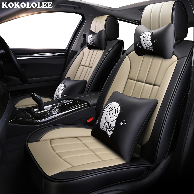 Kokololee из искусственной кожи автомобильные чехлы на сиденья для toyota corolla auris land cruiser