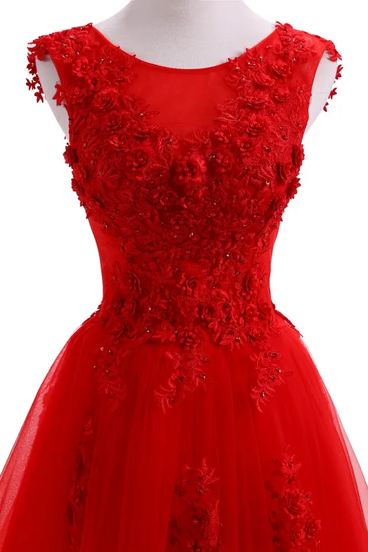 Robe De Soiree красные вечерние платья длинного размера плюс фатиновое платье на