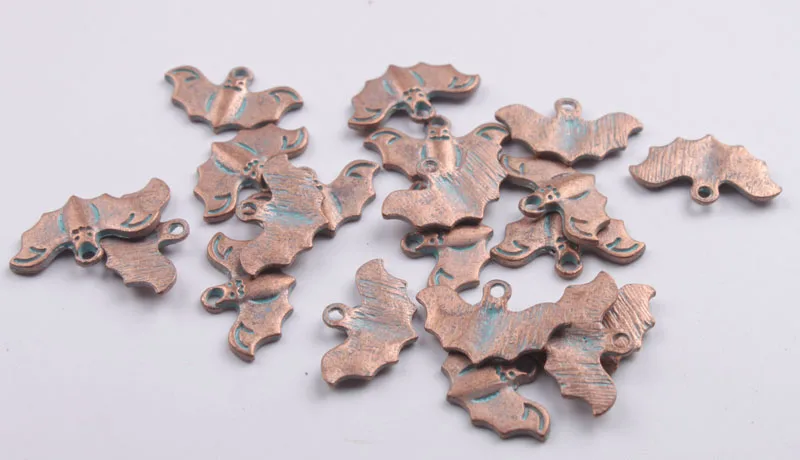 20 шт патина Медь Металл Хэллоуин летучая мышь подвески | Украшения и аксессуары