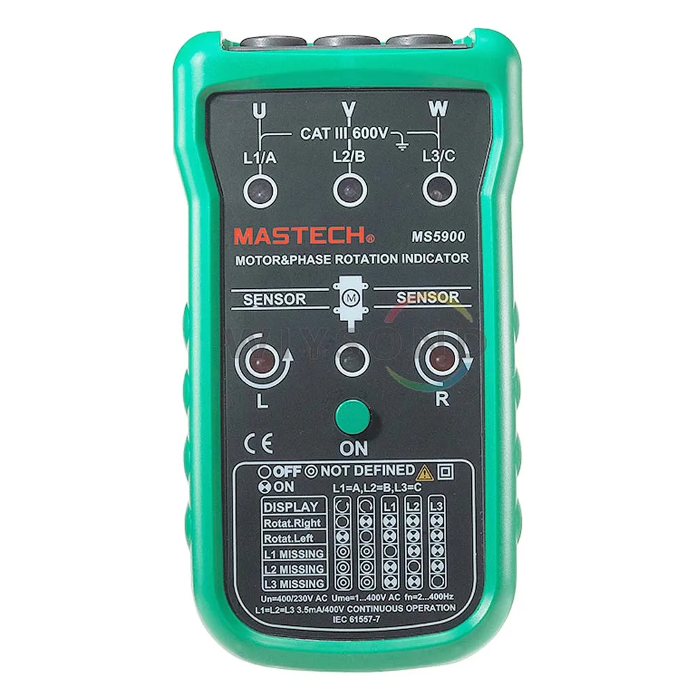 M036 СВЕТОДИОДНЫЙ поле Mastech MS5900 3 двигатель Индикатор чередования фаз метр тестер