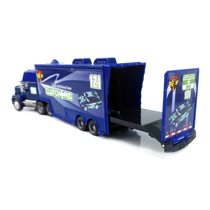 Disney Pixar Cars Lightning Mcqueen 2 шт. № 121 клатч помощь Mack грузовик и гонщик металлический