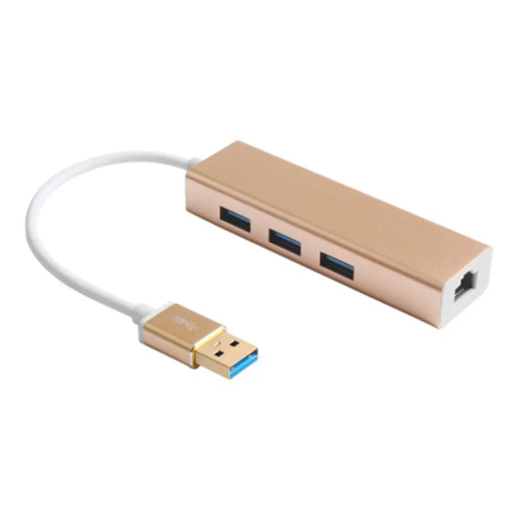 Сетевая карта USB Ethernet с 3 USB-портами 0 RJ45 сетевая USB-Ethernet адаптер для Mac iOS Android ПК RTL8153