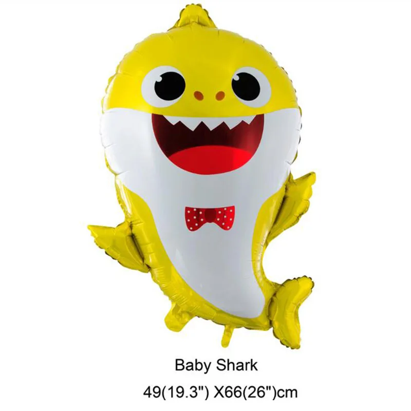 AVEBIEN 26''Baby Shark алюминий воздушный шар для Бэйби Шауэр плёнки милый мультфильм
