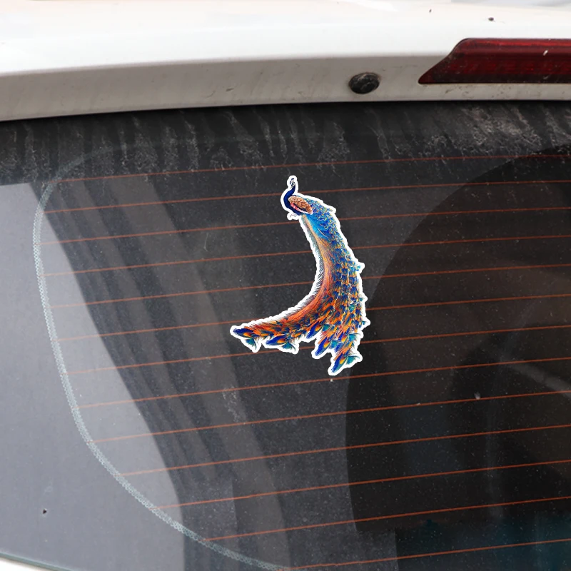 YJZT 10.5*15.1CM Peacock Decor Car Modelling Sticker Graphic Accessories 11A0009 | Автомобили и мотоциклы
