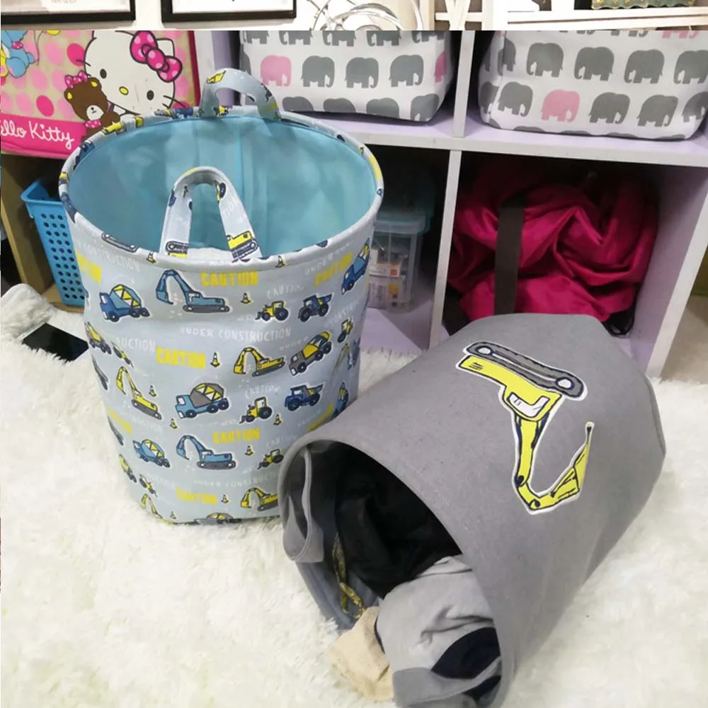 Folding Laundry Basket CartoonINS Storage Barrel Standing Toys Clothing Bucket Organizer Holder Dirty hamper | Игрушки и хобби