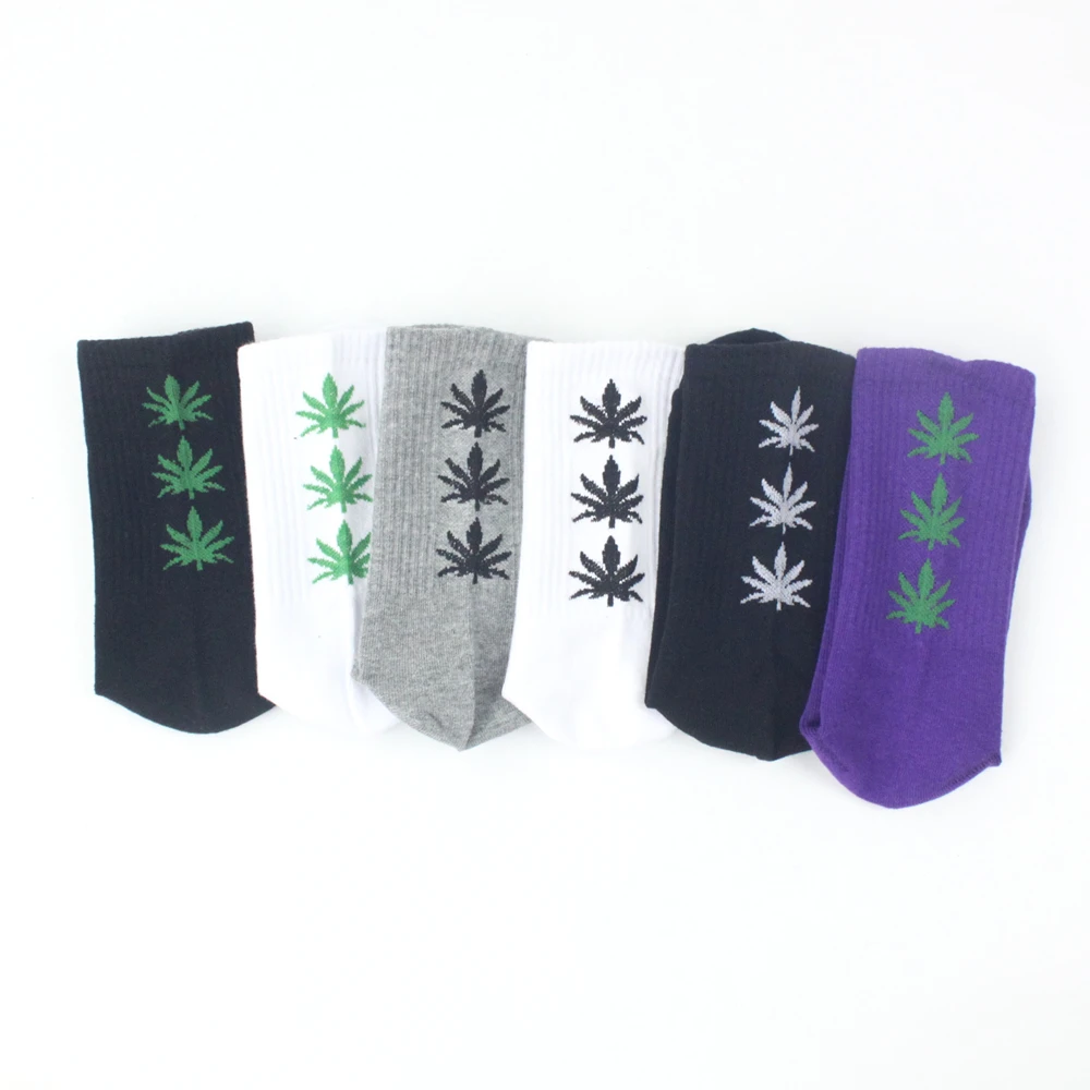 Женские Мужские забавные носки до лодыжки конопляные Meias длинные Happy Maple Leaf Sokken хлопок трава травы calcetines skarpetki meias WZXW005