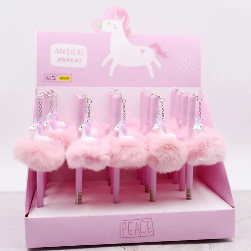 1pc style 1 1 шт. милые Kawaii единорог плюшевые игрушки мягкие животные Единорог игрушка для детей Мягкий шар гелевая ручка с подвеской oyuncak школьные принадлежности подарок - Цвет: 1pc style 1