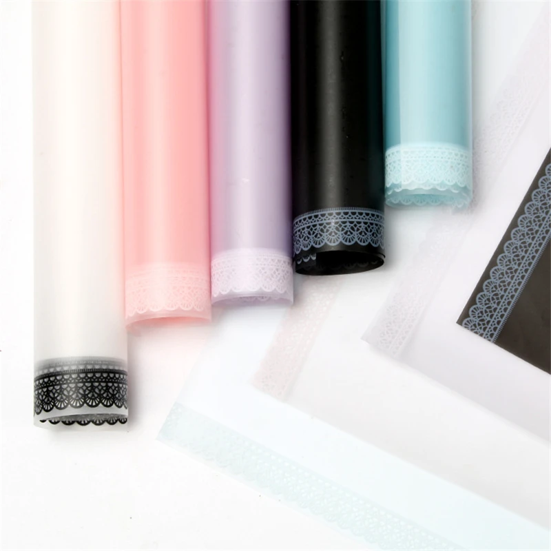 New Solid Color Lace Flower Wrapping Paper Gift Packaging Florist Bouquet florist Supplies 10sheet | Дом и сад