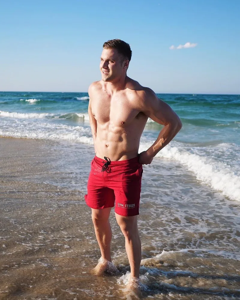 Шорты мужские хлопковые дышащие для фитнеса пляжа | Мужская одежда