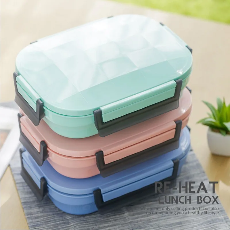 2018 new Compartments 304 Stainless Steel Japanese Lunch Box With Microwave Bento For Kids School Picnic Food | Дом и сад