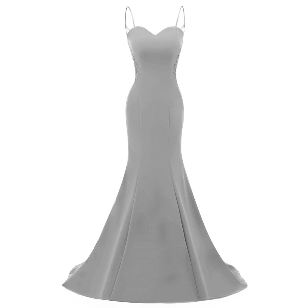Vestido de festa Русалка Выпускные платья Длинные Сексуальные вечерние платья - Цвет: silver
