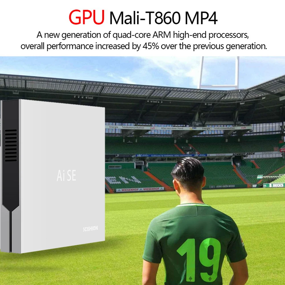 SCISHION Ai SE RK3399 Android 7,1 умная игра ТВ коробка 4G+ 64G 4 K H.265 мультимедийный видеоплеер w/геймпад 5G/2,4G, Wi-Fi, RJ45 Тип-C