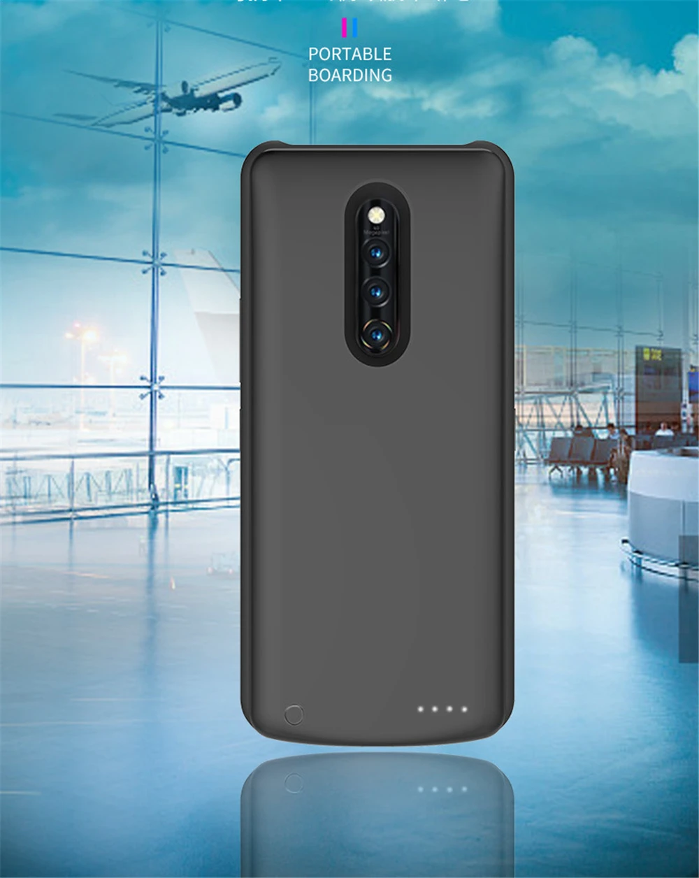 6500 мА/ч Мощность Bank зарядное устройство чехол для VIVO X27 Pro Батарея Зарядное ультра