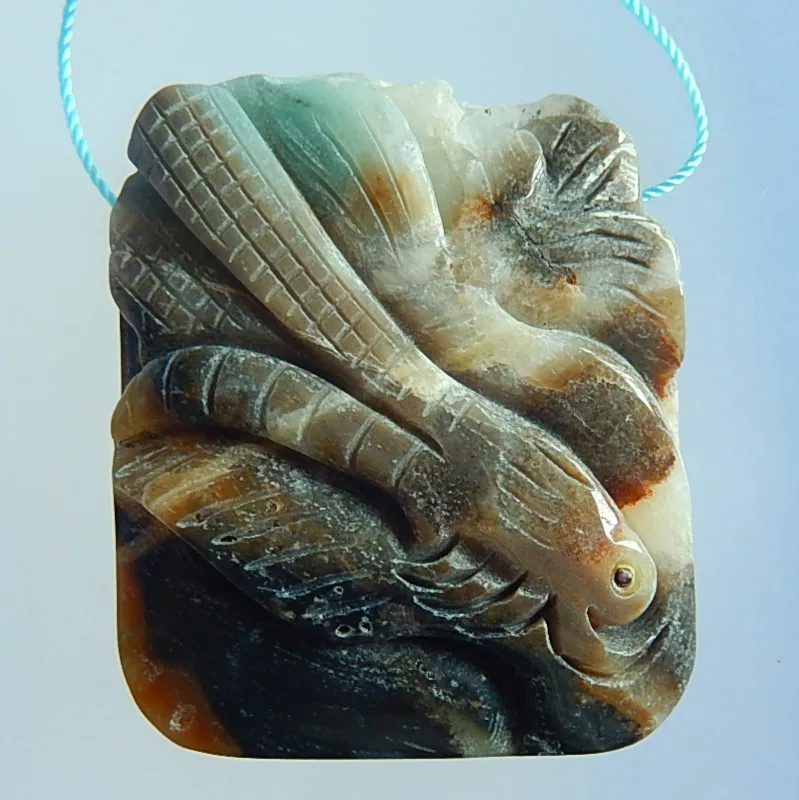 

Резная кулон из амазонита Bead,46x38x10 мм, 33,45 г