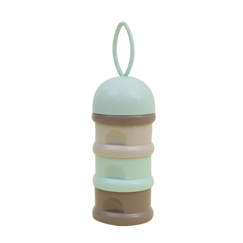 3 layer Frog Style Portable Baby Food Storage Box Essential Cereal Cartoon Milk Powder Boxes Toddle Kids Formula Container | Мать и