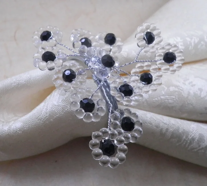

acrylic beades napkin ring, napkin holder,