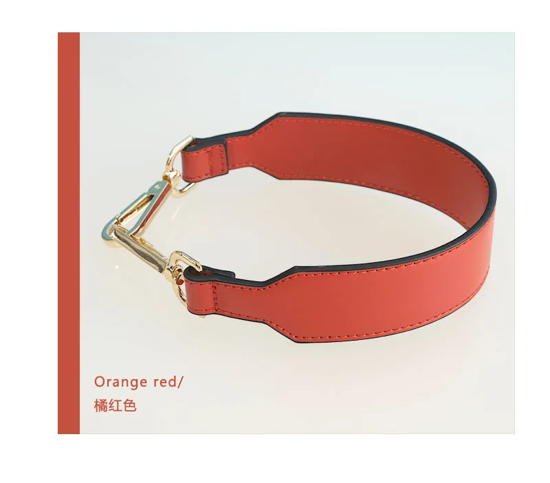 Orange Red 3,5 см широкий плечевой ремень модная женская сумка Ремешки ремень для сумки ручки кожаный короткий ремень DIY аксессуары части kz15ei - Цвет: Orange Red