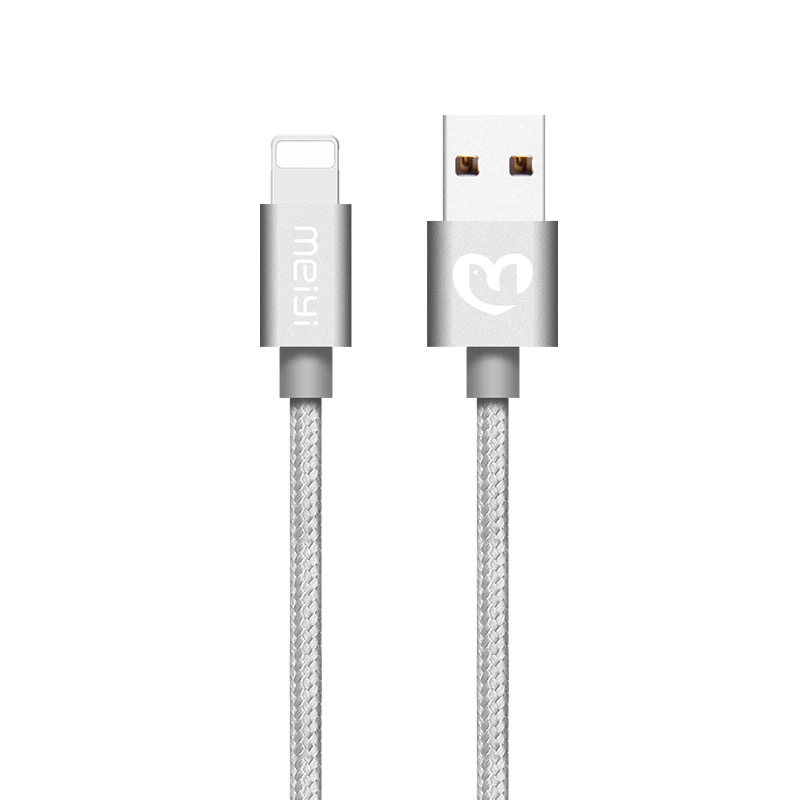 Meiyi нейлоновый Плетеный USB кабель для iPhone 7 6s Plus 5S iPad подходит IOS 10 9 8 Pin + 2 выход