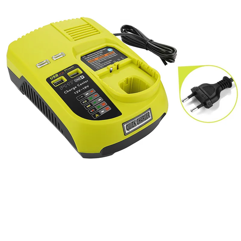 Сменное зарядное устройство Ryobi Ni-Cd Ni-Mh li-ion 12 В 14 4 18 в европейская вилка для