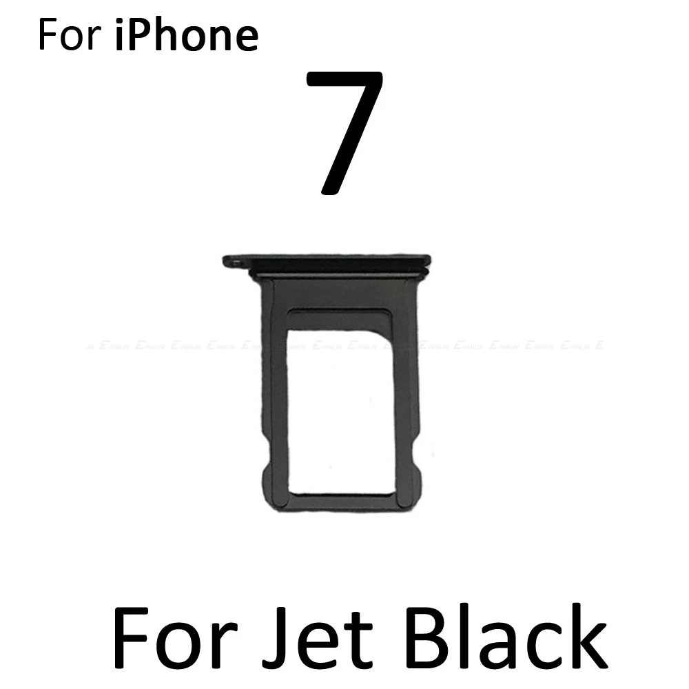 Высокое качество sim-карты лоток для iPhone 7 8 плюс sim-держатель Слот Запасные части - Цвет: For Jet Black 7