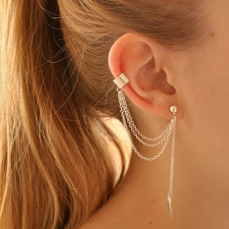 1 шт. позолоченные и серебряные серьги каффы в стиле панк|ear cuff earrings|cuff earringswrap ear |