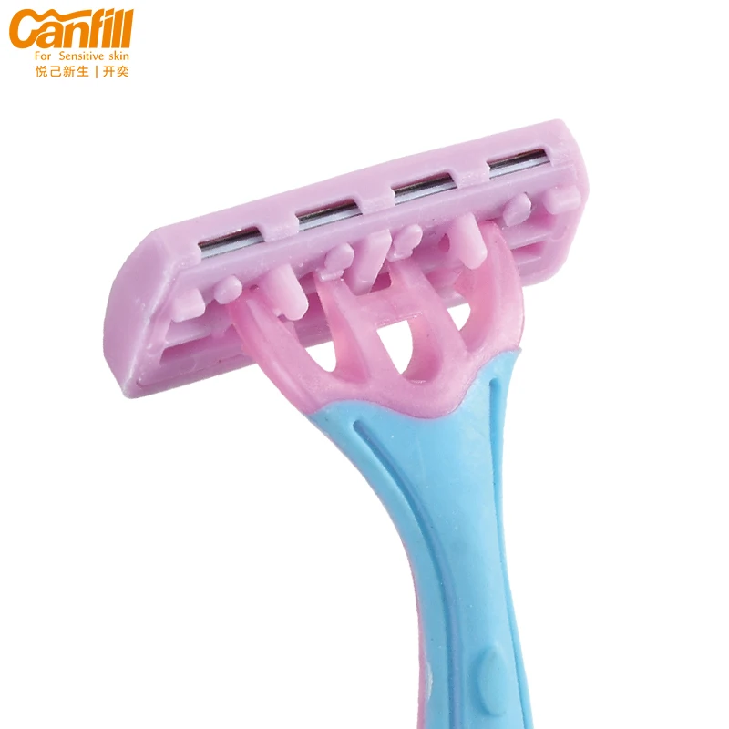 Canfill 5 шт. Сейф Женщины удалением бритвы бритья лезвия из нержавеющей стали 3 слоя