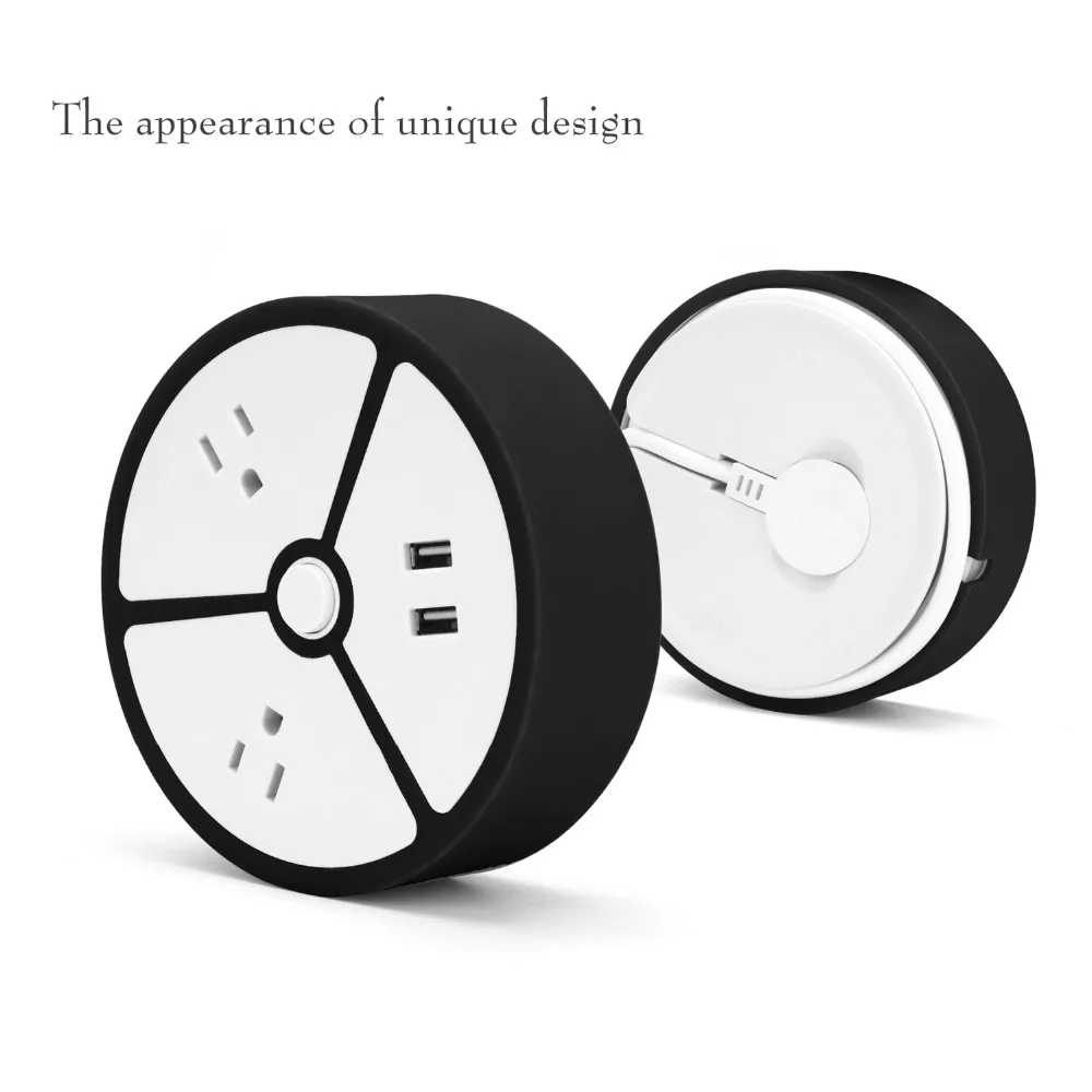 Полоса питания для путешествий 2 выхода USB портативная настольная зарядная