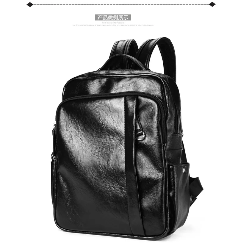 Рюкзак мужской из ПУ кожи водонепроницаемый ранец для планшетного ПК 10 дюймов