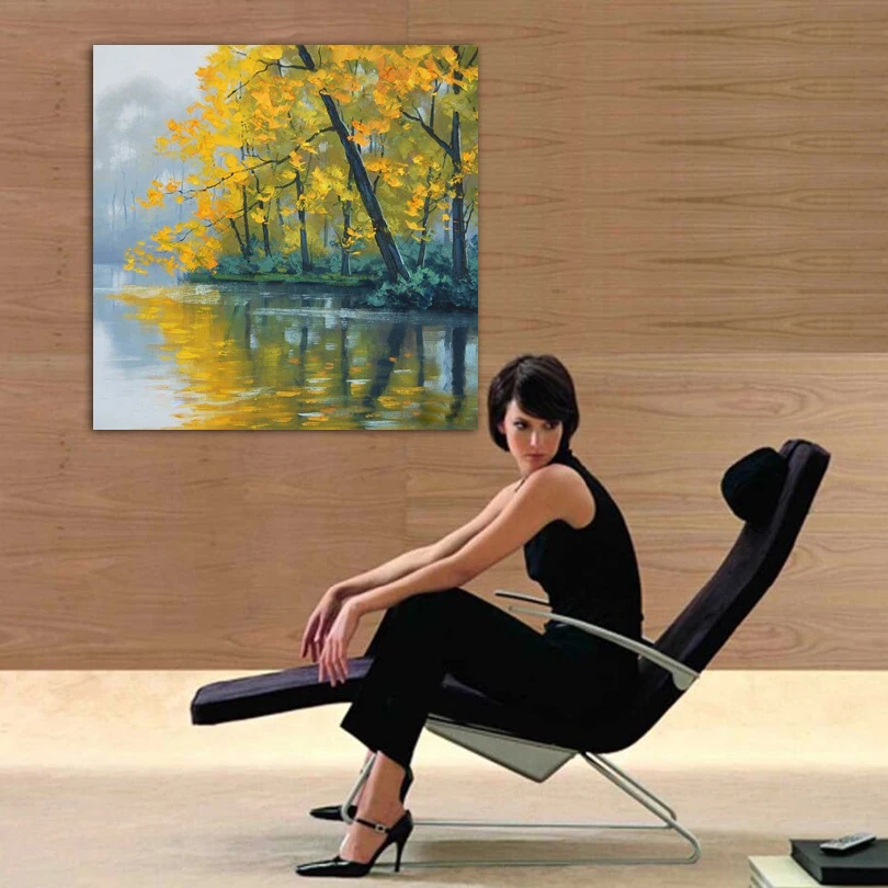 DONGMEI OIL PAINTING hand painted oil painting Home decor landscape pictures art painting Provide customized service DM18095
