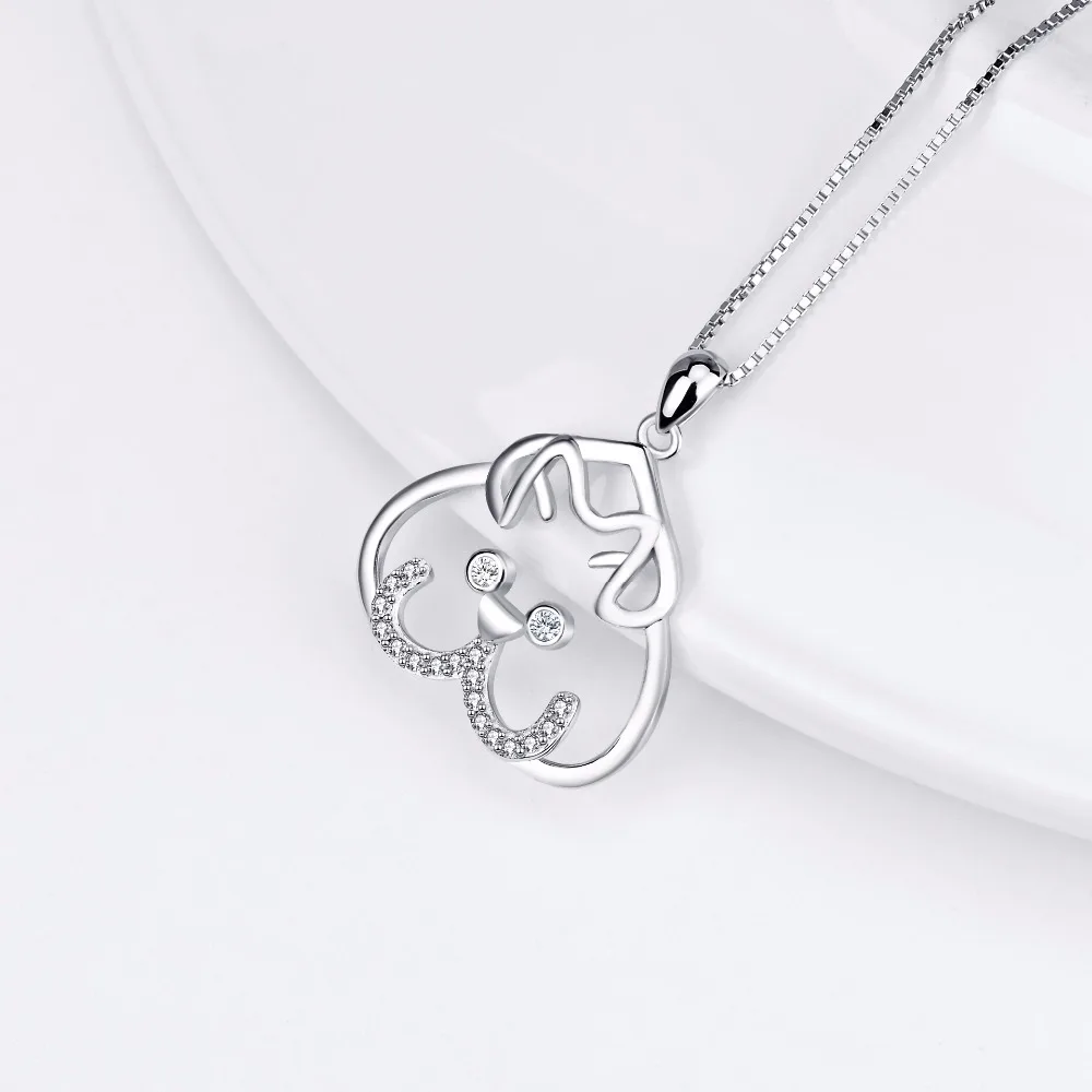 Женское колье чокер из серебра 925 пробы с подвеской в форме сердца|fashion jewelry|jewelry