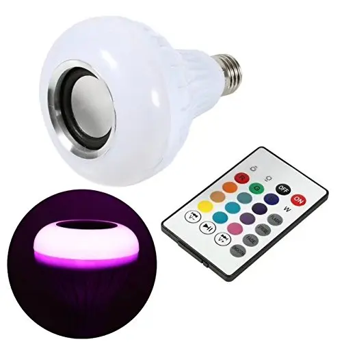 Светодиодный RGB Цвет лампочка E27 Bluetooth Управление умный музыкальный аудио изменения Цвет светодиодный лампы