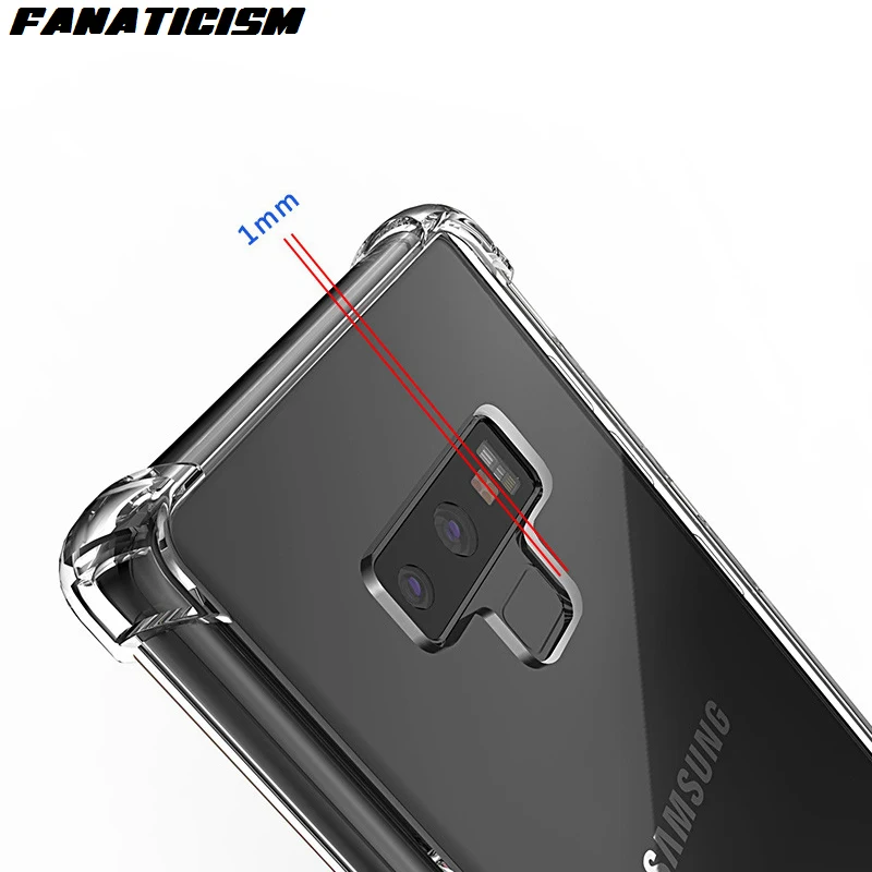 300pcs Drop Resistance Clear Hybrid TPU Bumper Hard PC Phone Cases For Samsung Note 5 8 9 10 Plus 10lite M10 M20 M30s M60s M80s | Мобильные