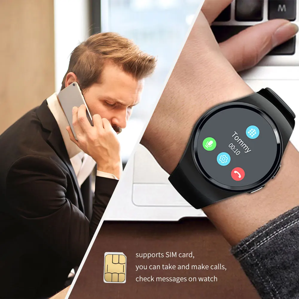 Lokmate Смарт часы монитор сердечного ритма спортивный шагомер поддержка sim карты