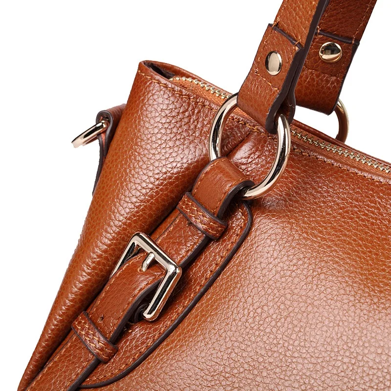 Women Shoulder Bags Female Hand Bag Genuine Leather Tote Vintage Hobo Style Brown Cow Designer Handbags High Quality | Багаж и сумки