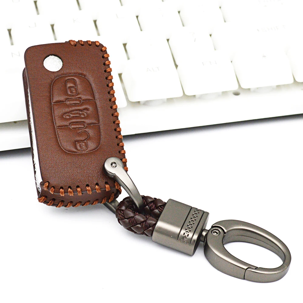 Для Citroen C2 C3 C4 C5 C6 C4L C8 Пикассо Xsara Quatre кожаный чехол Key автомобилей держатель для