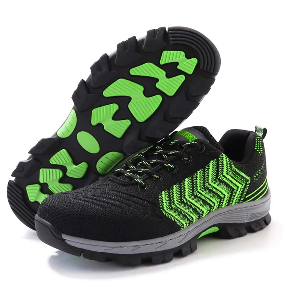 

Steel Toe Safety Shoes For Men Indestructible Anti-smashing Anti-piercing Construction Work Boots Footwear Breathable Sneakers